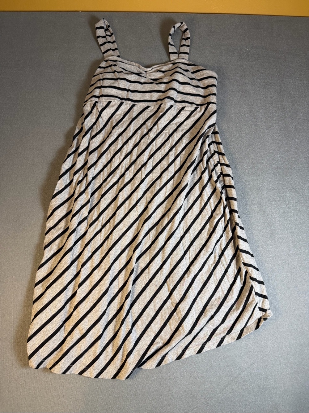 Oh Baby by Motherhood Cream and Black Striped Midi Tank Dress